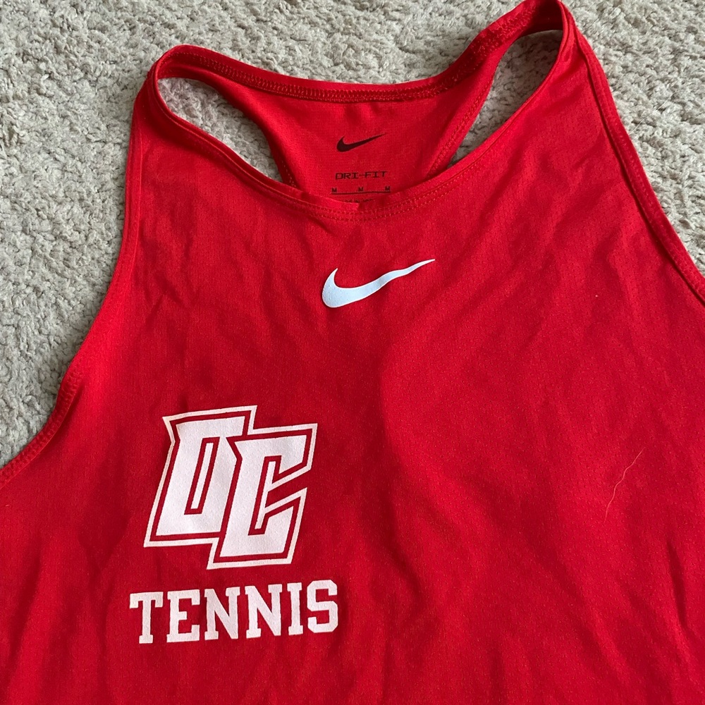 NWOT Nike Dri Fit tank. OC - Olivet College Tennis. Women’s size medium.